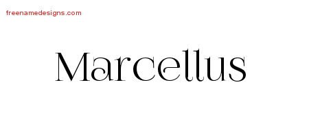 Marcellus Vintage Name Tattoo Designs
