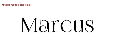 Marcus Vintage Name Tattoo Designs