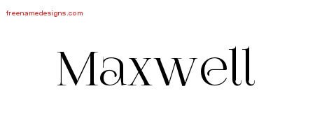 Maxwell Vintage Name Tattoo Designs