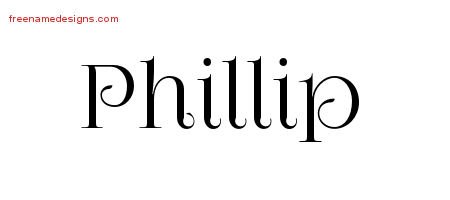 Phillip Vintage Name Tattoo Designs
