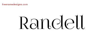 Randell Vintage Name Tattoo Designs
