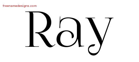 Ray Vintage Name Tattoo Designs
