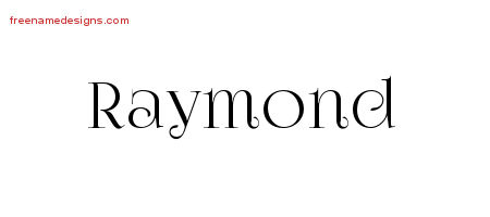 Raymond Vintage Name Tattoo Designs