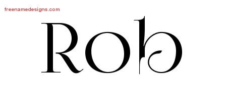 Rob Vintage Name Tattoo Designs
