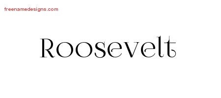 Roosevelt Vintage Name Tattoo Designs
