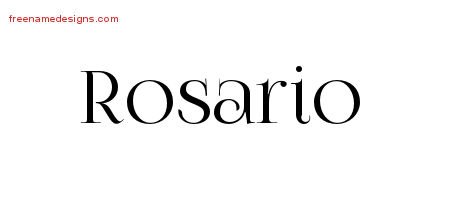 Rosario Vintage Name Tattoo Designs
