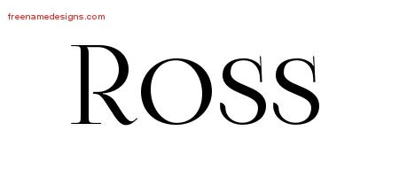 Ross Vintage Name Tattoo Designs