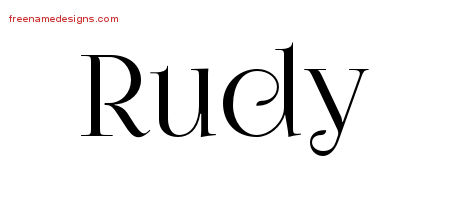 Rudy Vintage Name Tattoo Designs