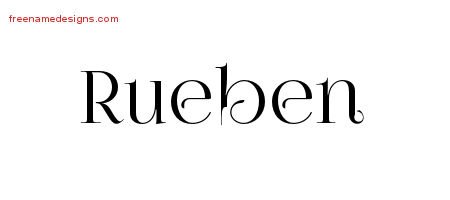 Rueben Vintage Name Tattoo Designs