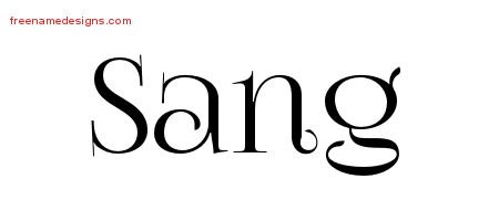 Sang Vintage Name Tattoo Designs