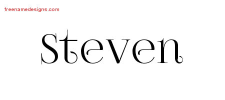 Steven Vintage Name Tattoo Designs