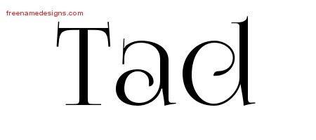 Tad Vintage Name Tattoo Designs
