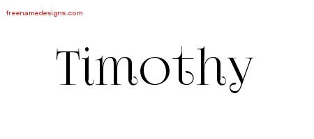 Timothy Vintage Name Tattoo Designs