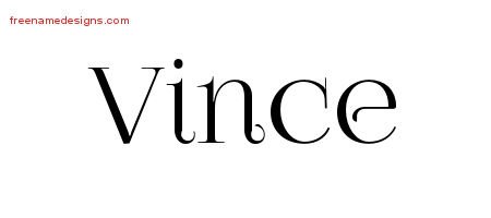 Vince Vintage Name Tattoo Designs