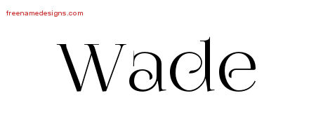 Wade Vintage Name Tattoo Designs