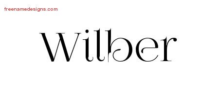 Wilber Vintage Name Tattoo Designs