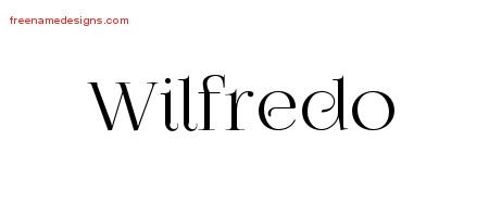 Wilfredo Vintage Name Tattoo Designs