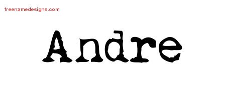 Andre Vintage Writer Name Tattoo Designs