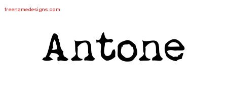 Antone Vintage Writer Name Tattoo Designs