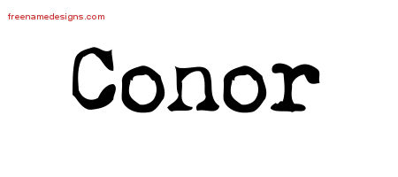 Conor Vintage Writer Name Tattoo Designs