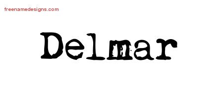 Delmar Vintage Writer Name Tattoo Designs