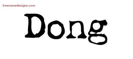 Dong Vintage Writer Name Tattoo Designs