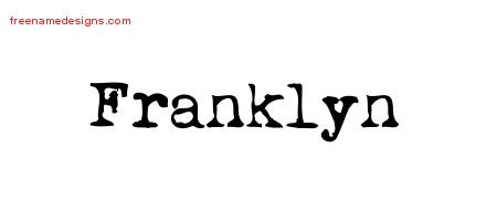 Franklyn Vintage Writer Name Tattoo Designs