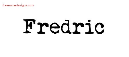 Fredric Vintage Writer Name Tattoo Designs