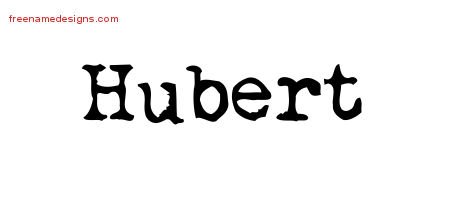 Hubert Vintage Writer Name Tattoo Designs