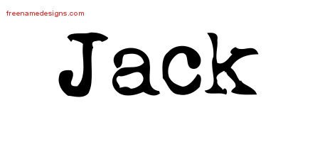 Jack Vintage Writer Name Tattoo Designs