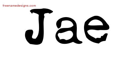 Jae Vintage Writer Name Tattoo Designs