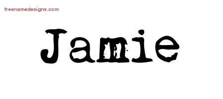 Jamie Vintage Writer Name Tattoo Designs