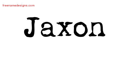 Jaxon Vintage Writer Name Tattoo Designs