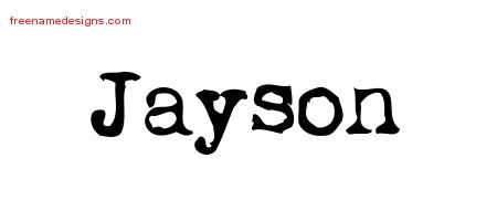 Jayson Vintage Writer Name Tattoo Designs