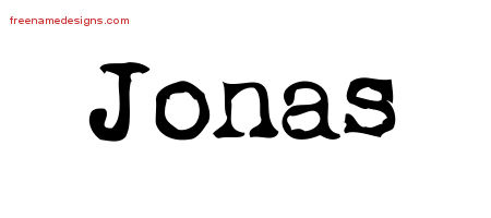 Jonas Vintage Writer Name Tattoo Designs