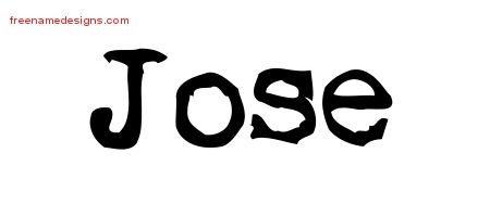 Jose Vintage Writer Name Tattoo Designs