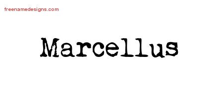 Marcellus Vintage Writer Name Tattoo Designs