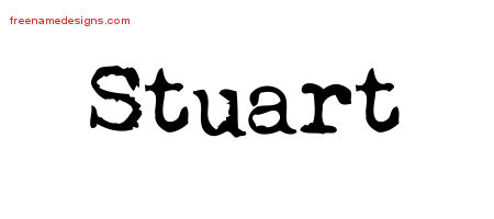 Stuart Vintage Writer Name Tattoo Designs