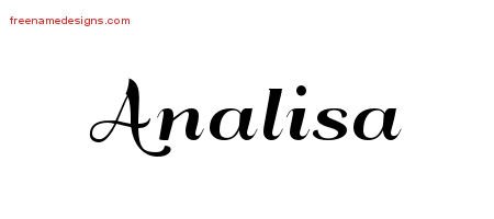 Analisa Art Deco Name Tattoo Designs
