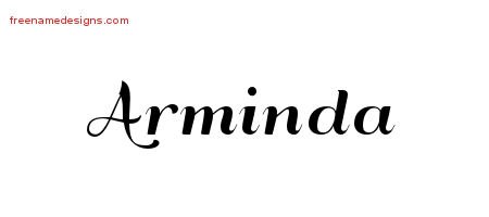 Arminda Art Deco Name Tattoo Designs