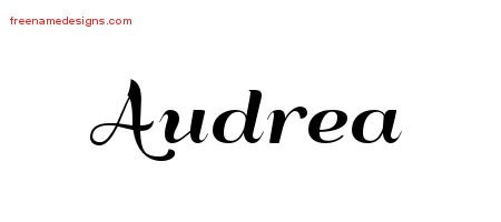 Audrea Art Deco Name Tattoo Designs