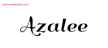 Art Deco Name Tattoo Designs Azalee Printable - Free Name Designs