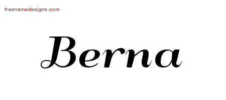 Berna Art Deco Name Tattoo Designs