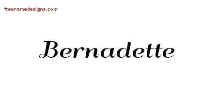 Bernadette Art Deco Name Tattoo Designs