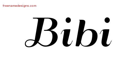 Bibi Art Deco Name Tattoo Designs
