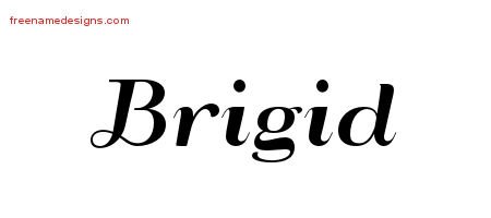 Brigid Art Deco Name Tattoo Designs