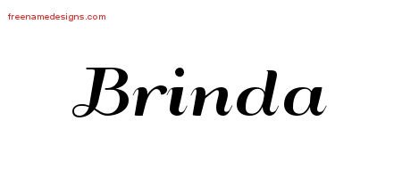 Brinda Art Deco Name Tattoo Designs