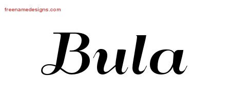 Bula Art Deco Name Tattoo Designs