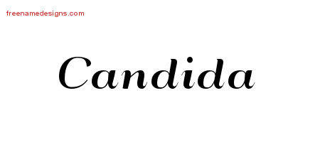 Candida Art Deco Name Tattoo Designs