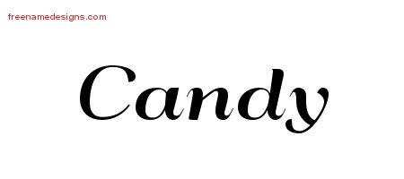 Candy Art Deco Name Tattoo Designs